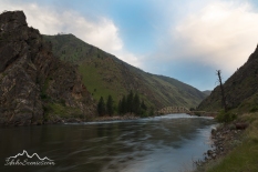 IDaho, North Central, Riggins. Pre-sunrise over the Main Salmon east of Riggins in spring.